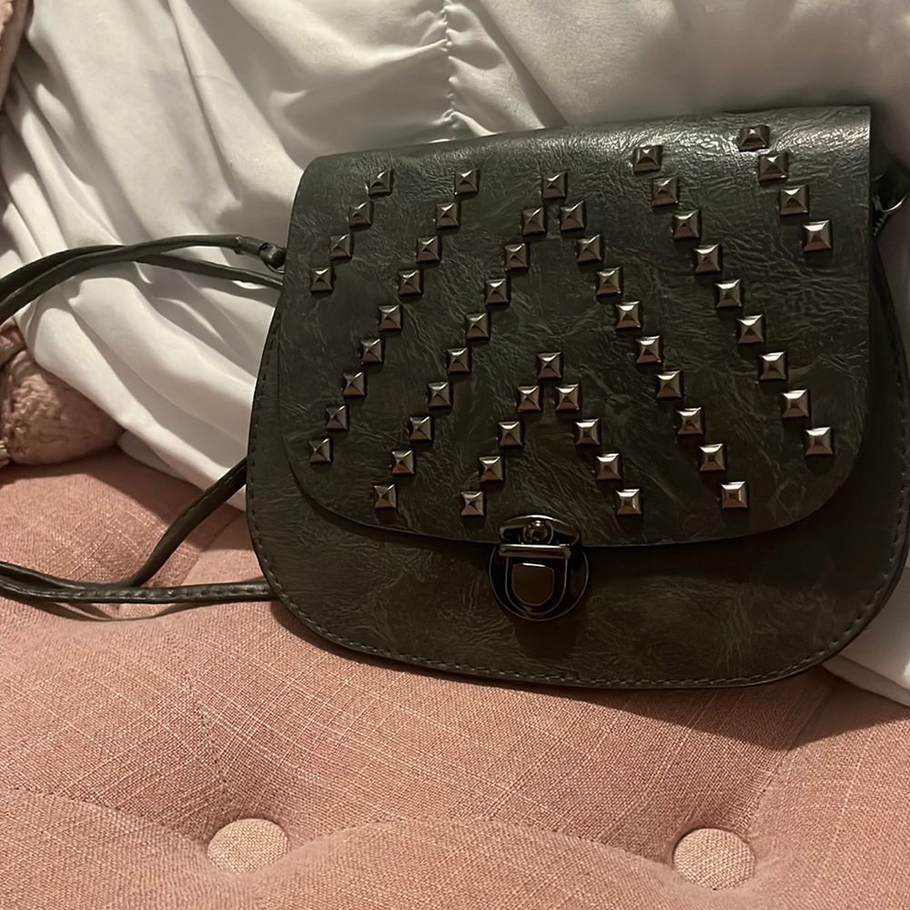 Grey crossbody purse